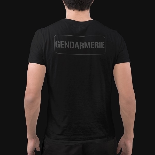 T-shirt Unisexe Gendarmerie Noir XS