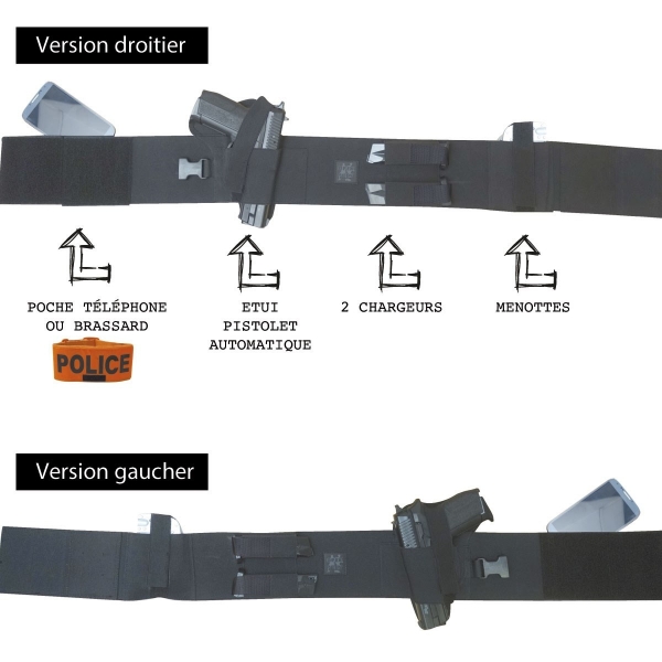 CEINTURE DISCRETE HOLSTER GAUCHER