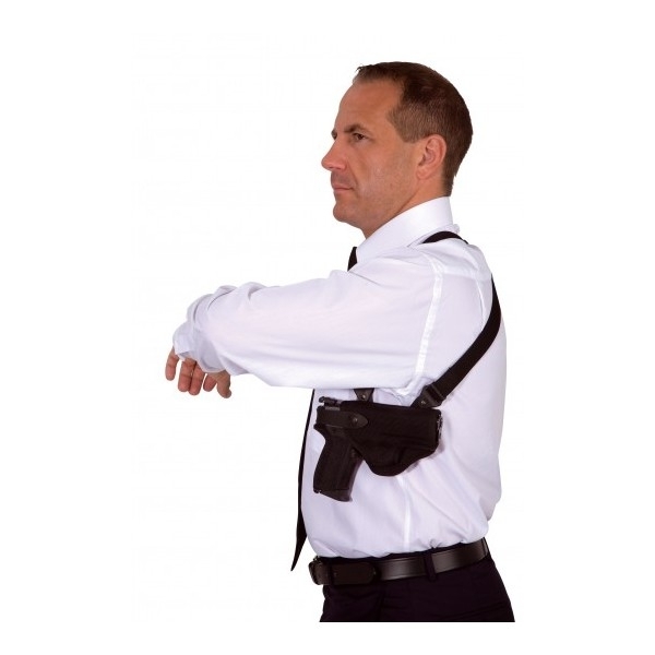 Holster d'épaule gaucher Cordura® FO2 noir pour SIG SAUER/BERETTA8000/TANFOGLIO