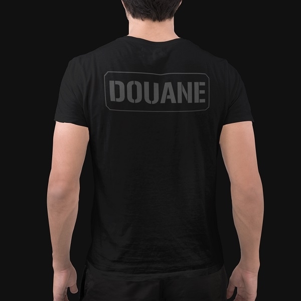 TEE SHIRT DOUANE NOIR HOMME